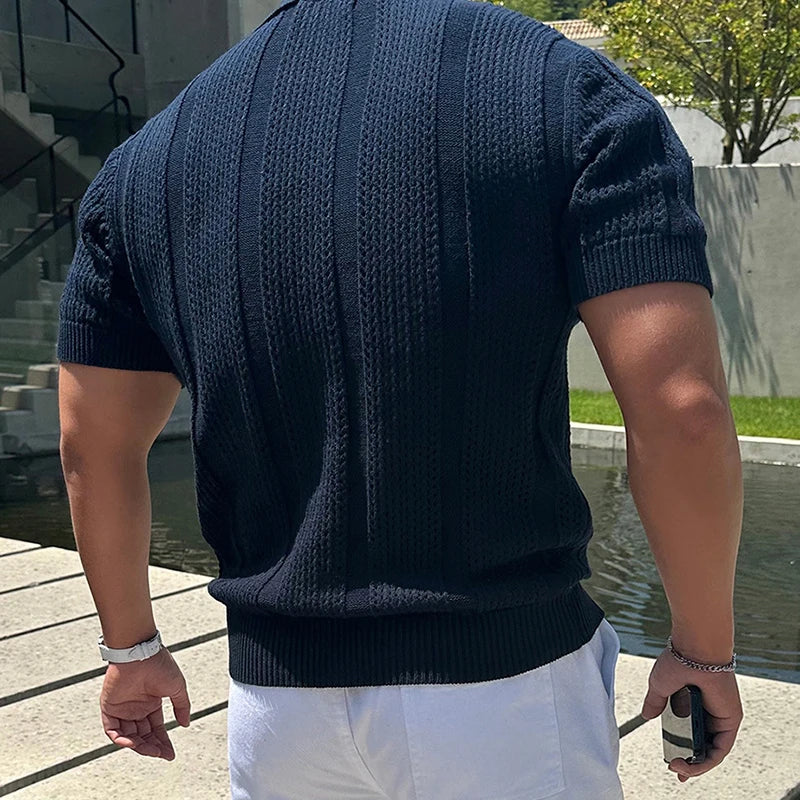 Chester™ | Textured Knit Polo Shirt