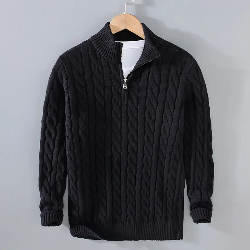 Henry™ Cable-Knit Quarter-Zip Sweater