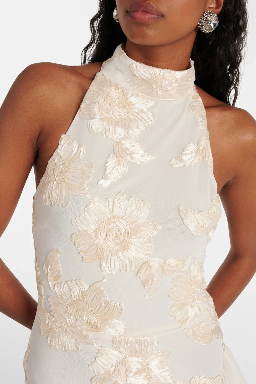 Aurora™ | Ruffled Embroidered Asymmetrical Dress