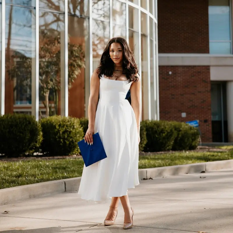 Amélie™ | Sculpted Square-Neck Midi Dress