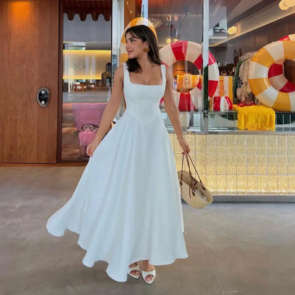 Amélie™ | Sculpted Square-Neck Midi Dress