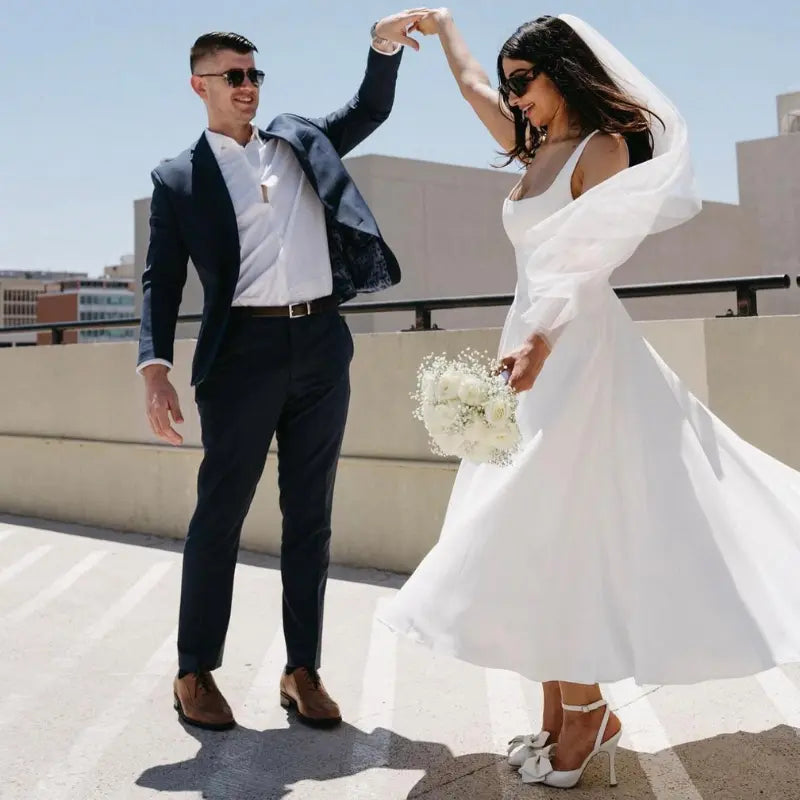 Amélie™ | Sculpted Square-Neck Midi Dress