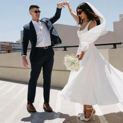 Amélie™ | Sculpted Square-Neck Midi Dress