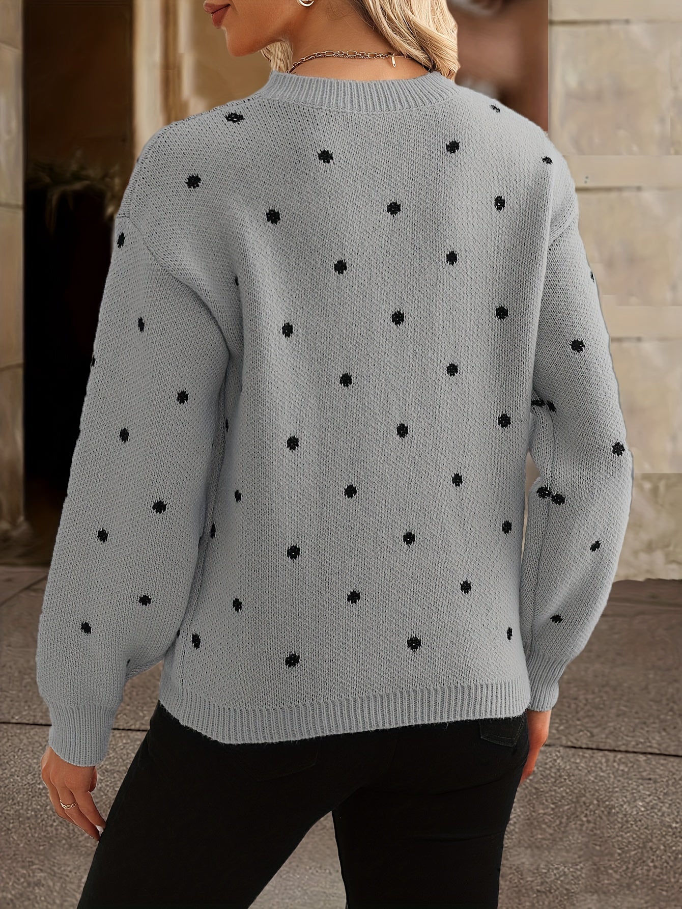 Valeria™ | Polka Dot Knit Sweater