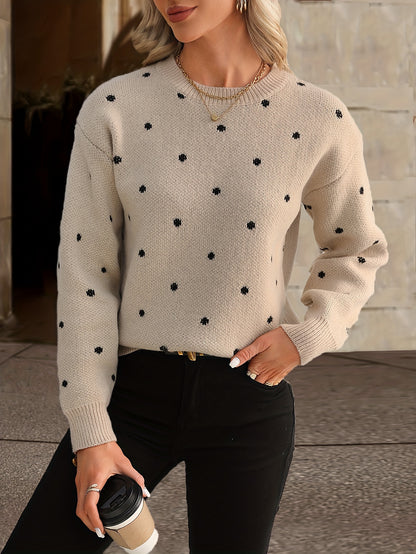 Valeria™ | Polka Dot Knit Sweater
