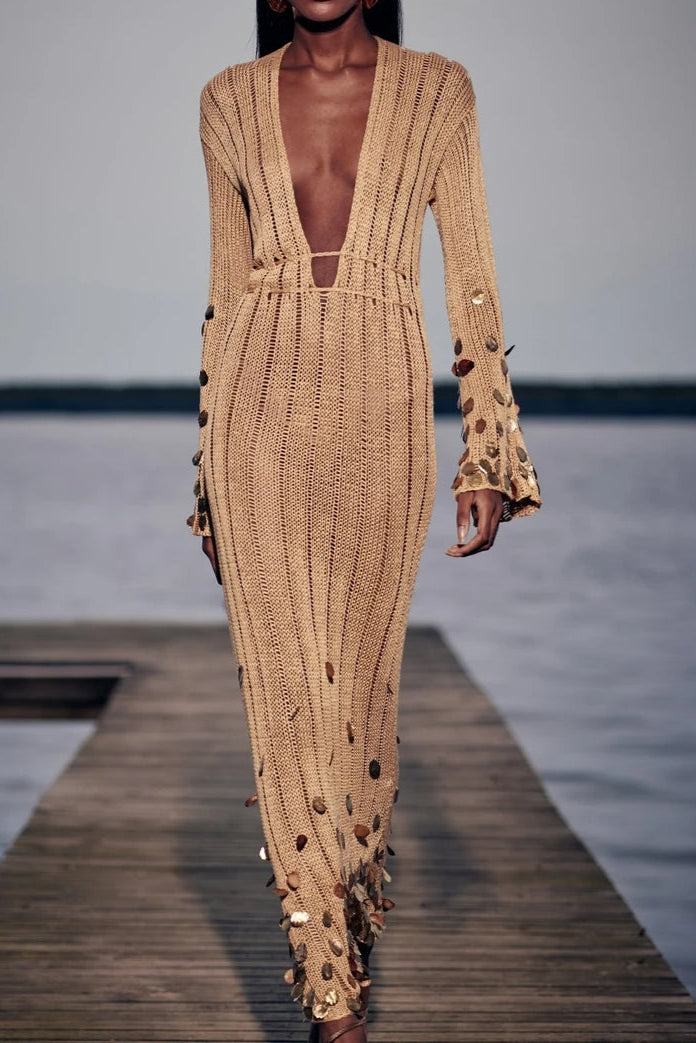 Solana™ | Sequin-Touched Knit Maxi