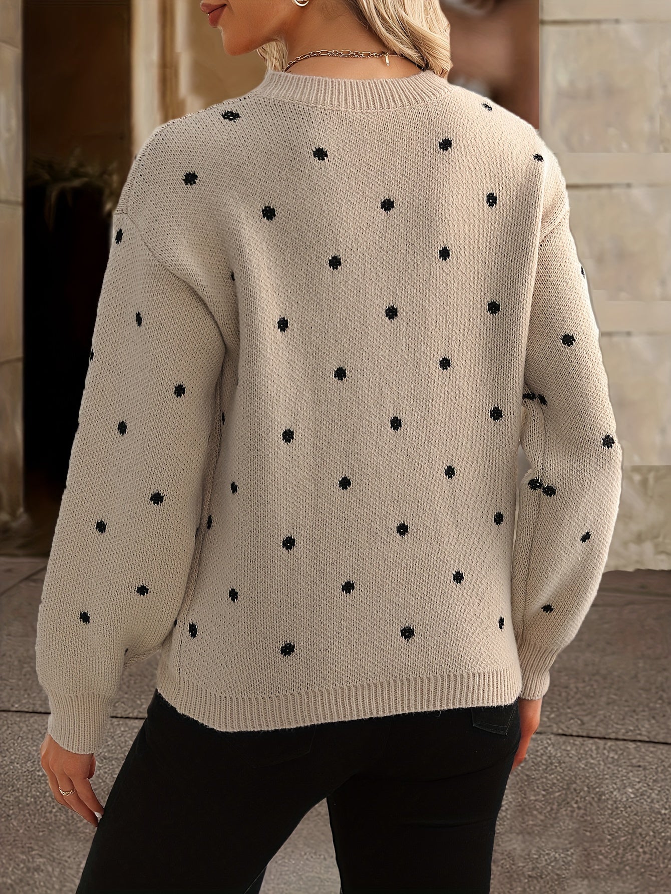 Valeria™ | Polka Dot Knit Sweater