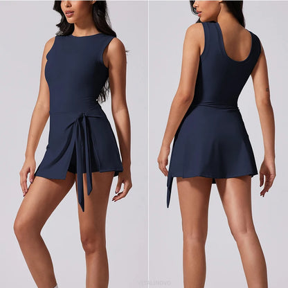Alina™ | Performance Tennis Dress with Built-In Shorts
