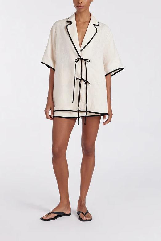 Renée™ | Cream Contrast Skirt Set