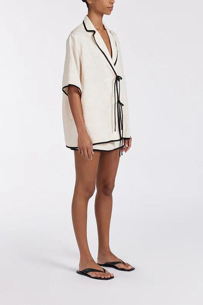 Renée™ | Cream Contrast Skirt Set