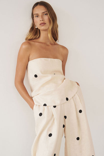 Maddie™ | Polka Dot Linen Co-Ord Set