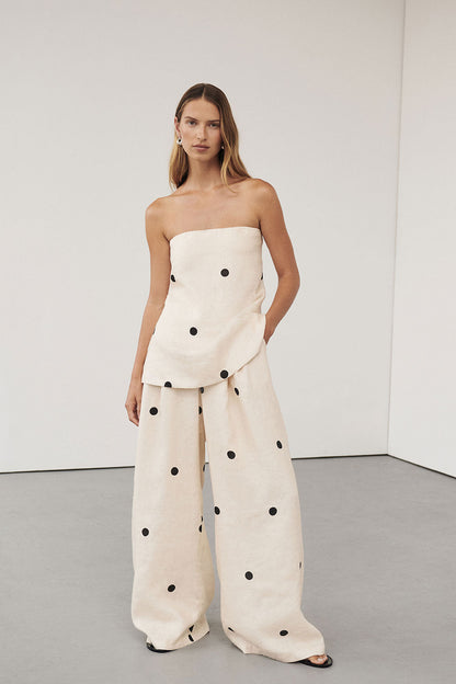 Maddie™ | Polka Dot Linen Co-Ord Set