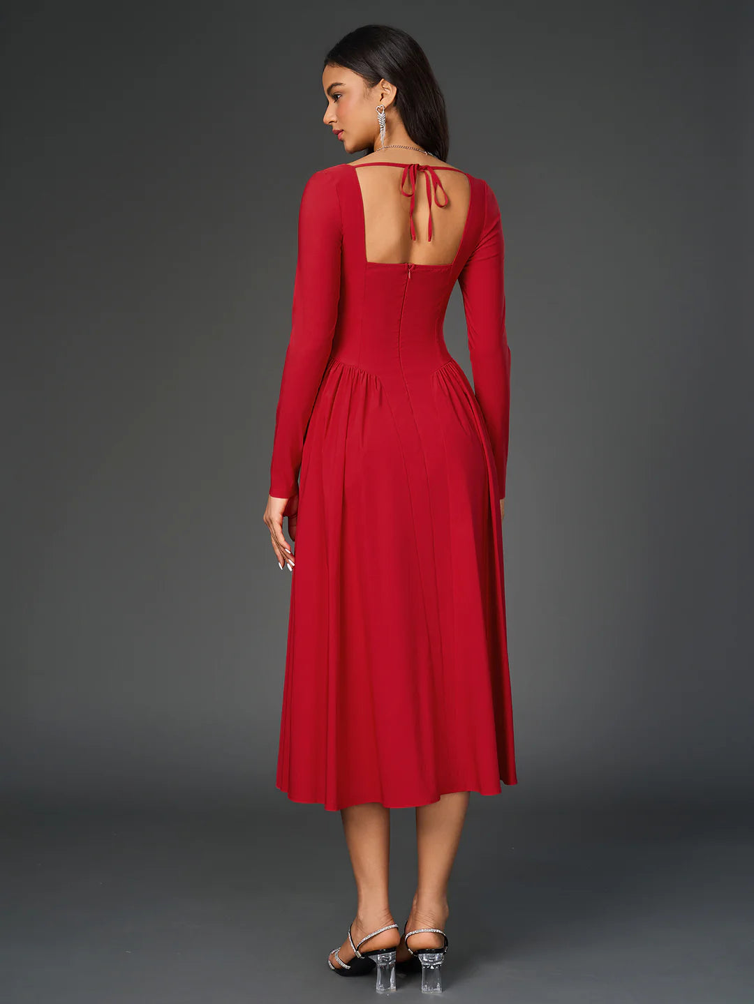 Esme™ | Elegant Long-Sleeve Midi Dress