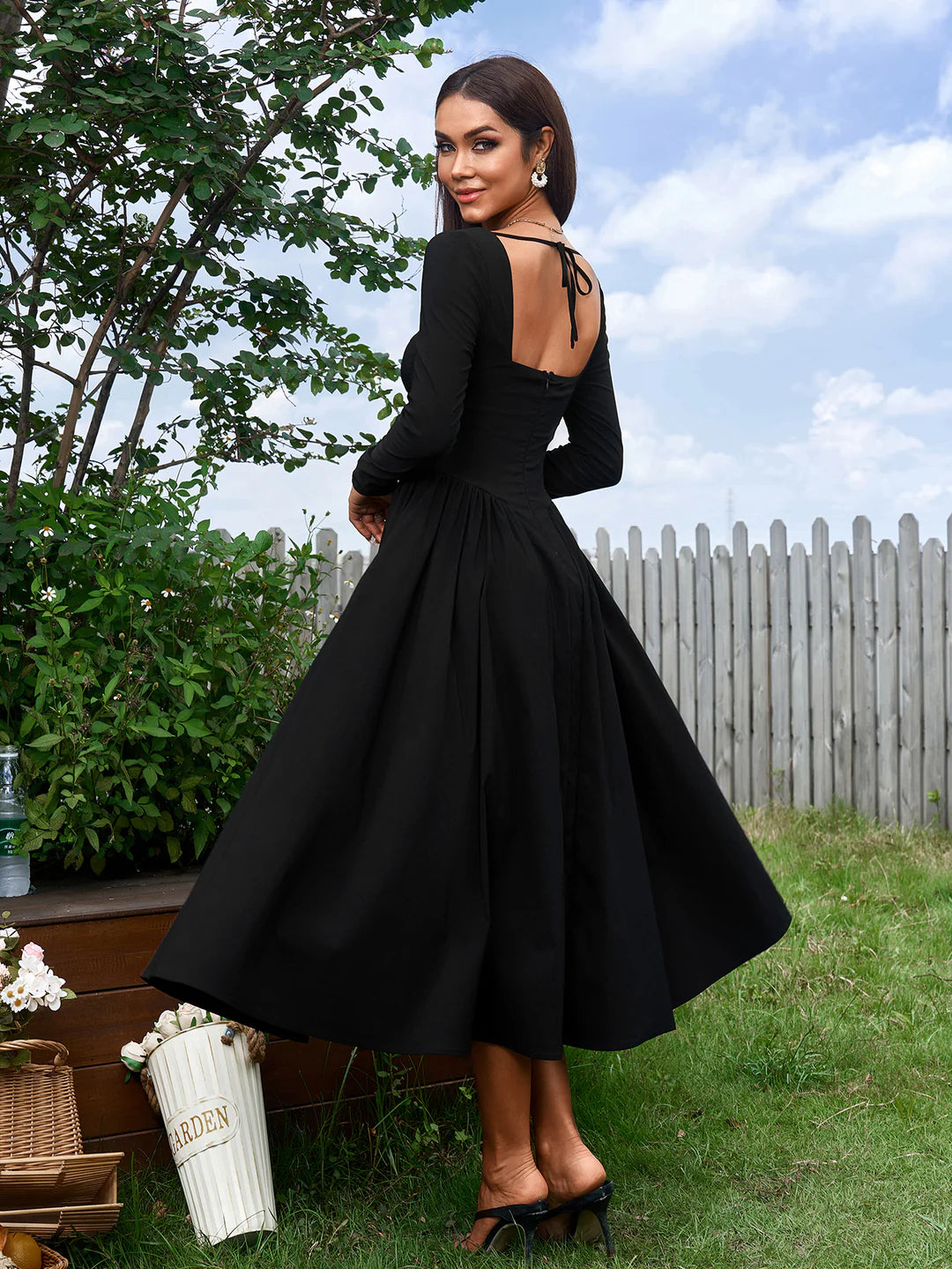 Esme™ | Elegant Long-Sleeve Midi Dress
