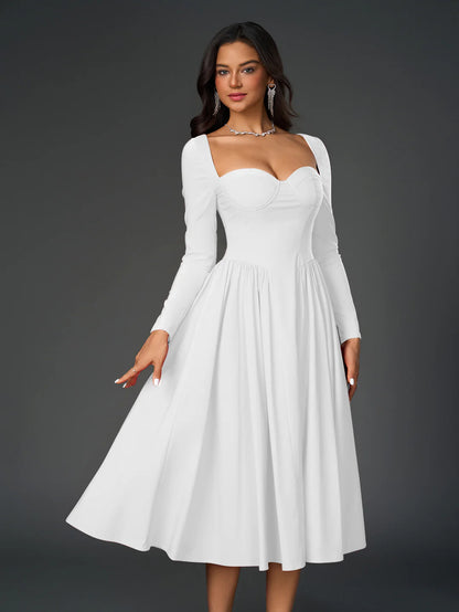 Esme™ | Elegant Long-Sleeve Midi Dress