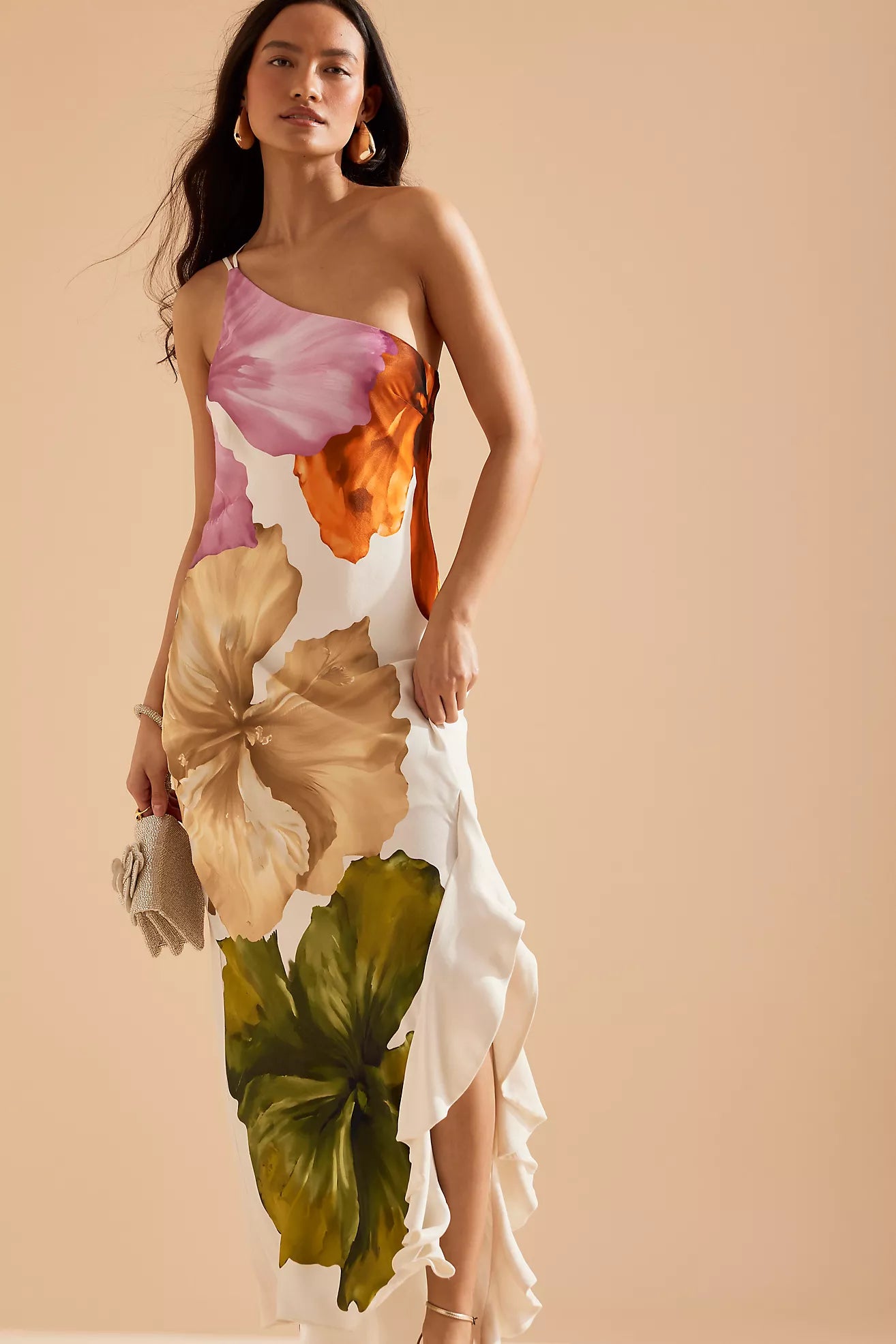 Flora™ | One-Shoulder Floral Maxi Dress