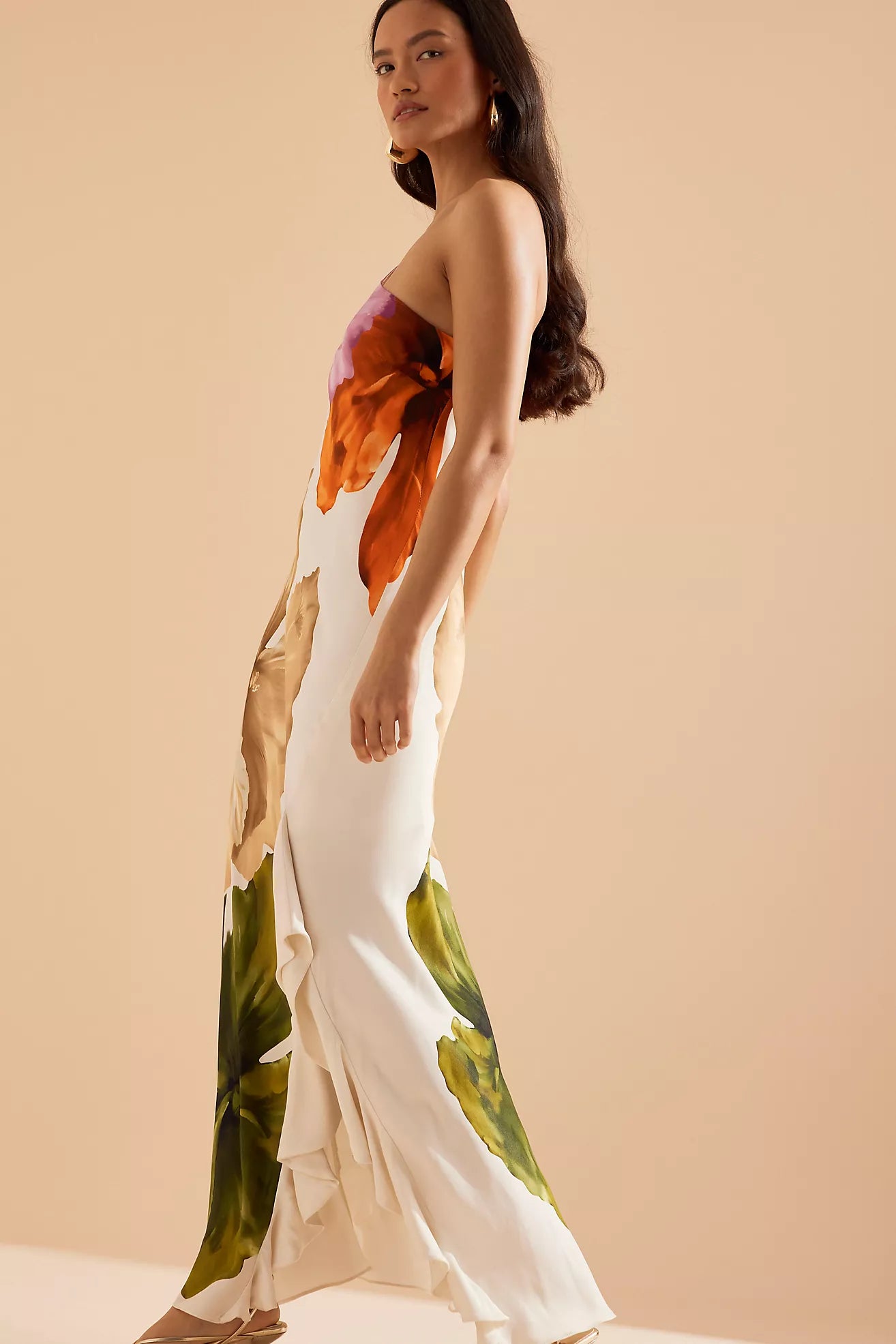 Flora™ | One-Shoulder Floral Maxi Dress