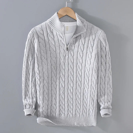 Henry™ Cable-Knit Quarter-Zip Sweater