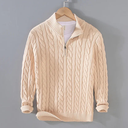 Henry™ Cable-Knit Quarter-Zip Sweater
