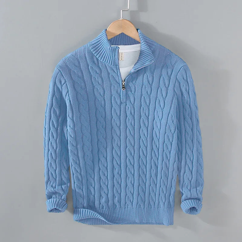 Henry™ Cable-Knit Quarter-Zip Sweater