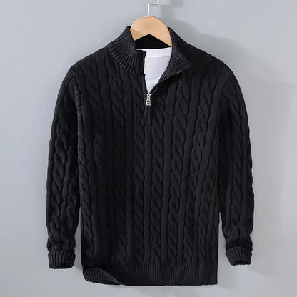 Henry™ Cable-Knit Quarter-Zip Sweater