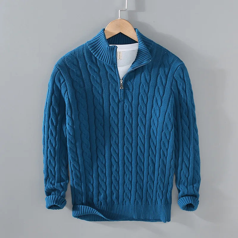 Henry™ Cable-Knit Quarter-Zip Sweater
