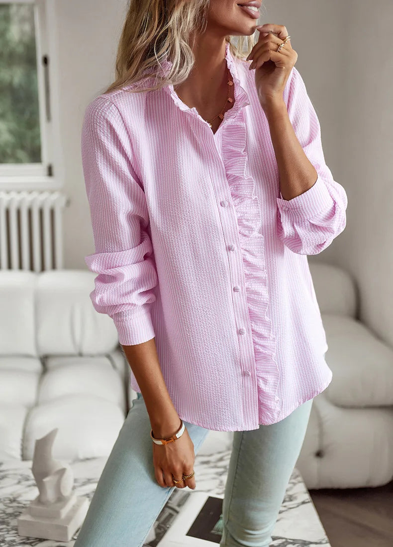 Juliette™ Ruffle Long Sleeve Shirt