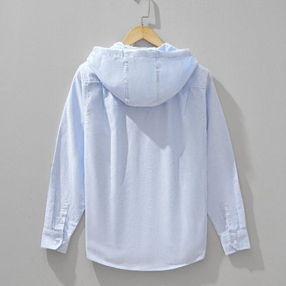 Caspar™ | Lightweight Linen Hoodie Shirt