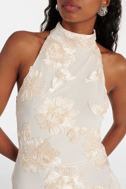 Aurora™ | Ruffled Embroidered Asymmetrical Dress