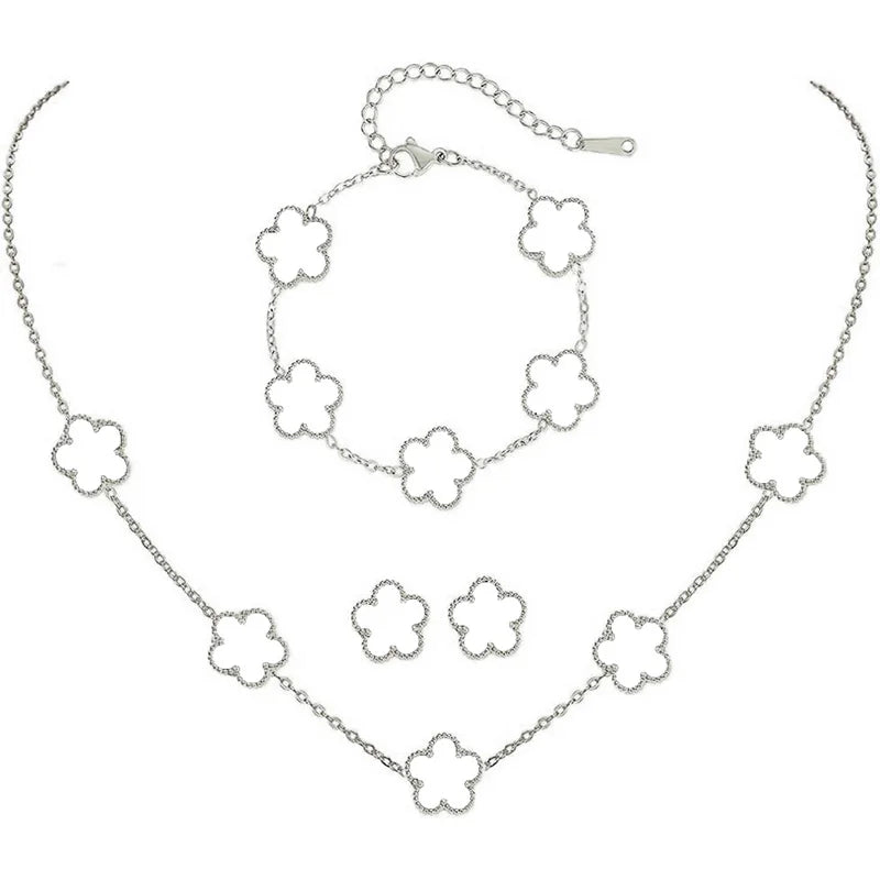 Carol™ | 3-Piece Clover Jewellery Set