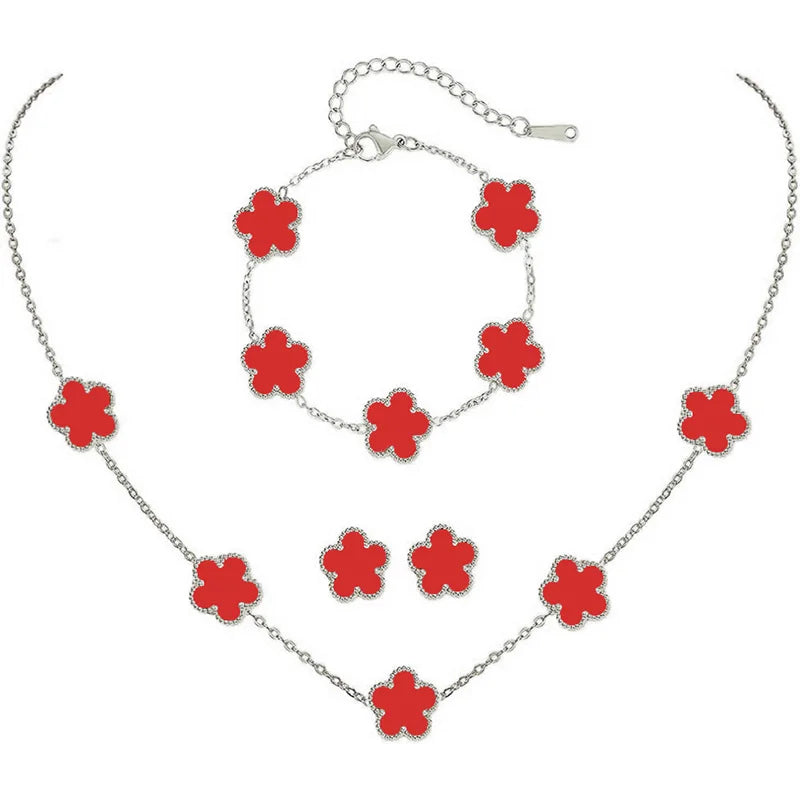 Carol™ | 3-Piece Clover Jewellery Set