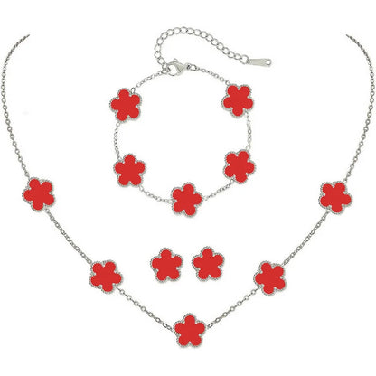 Carol™ | 3-Piece Clover Jewellery Set