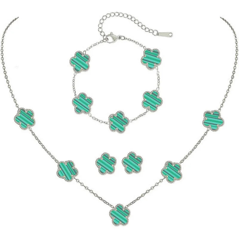 Carol™ | 3-Piece Clover Jewellery Set