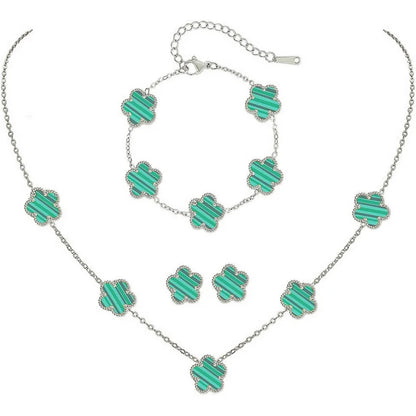 Carol™ | 3-Piece Clover Jewellery Set