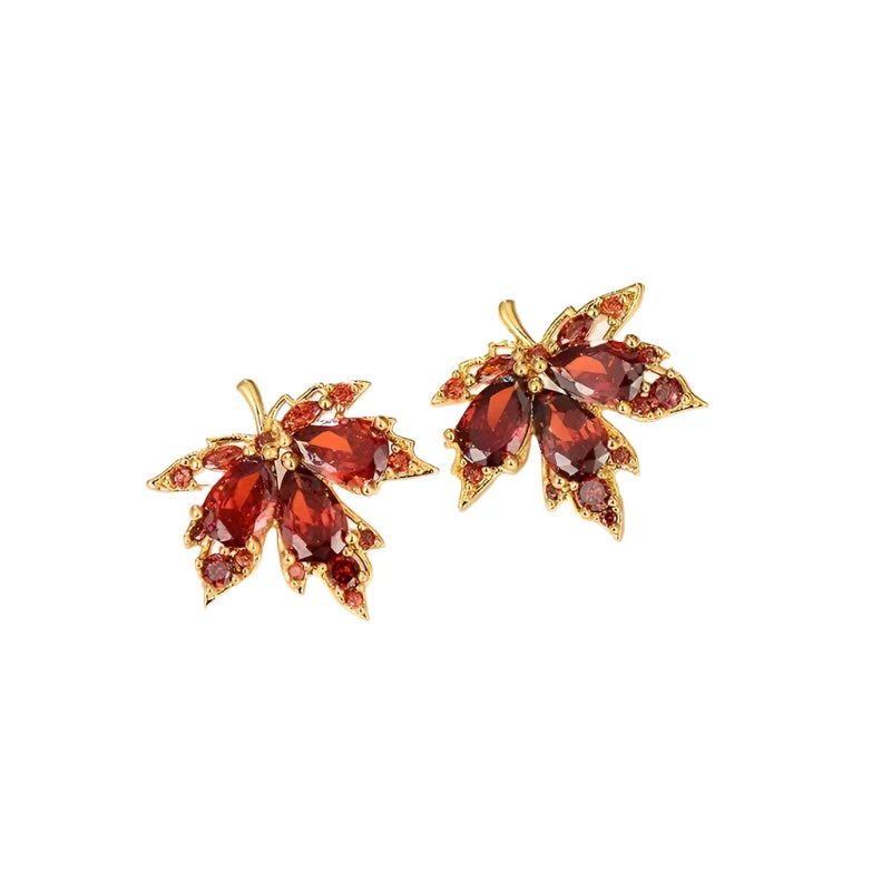 Ruby™ | Maple Leaf Earrings