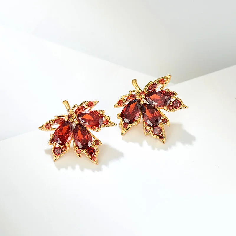 Ruby™ | Maple Leaf Earrings