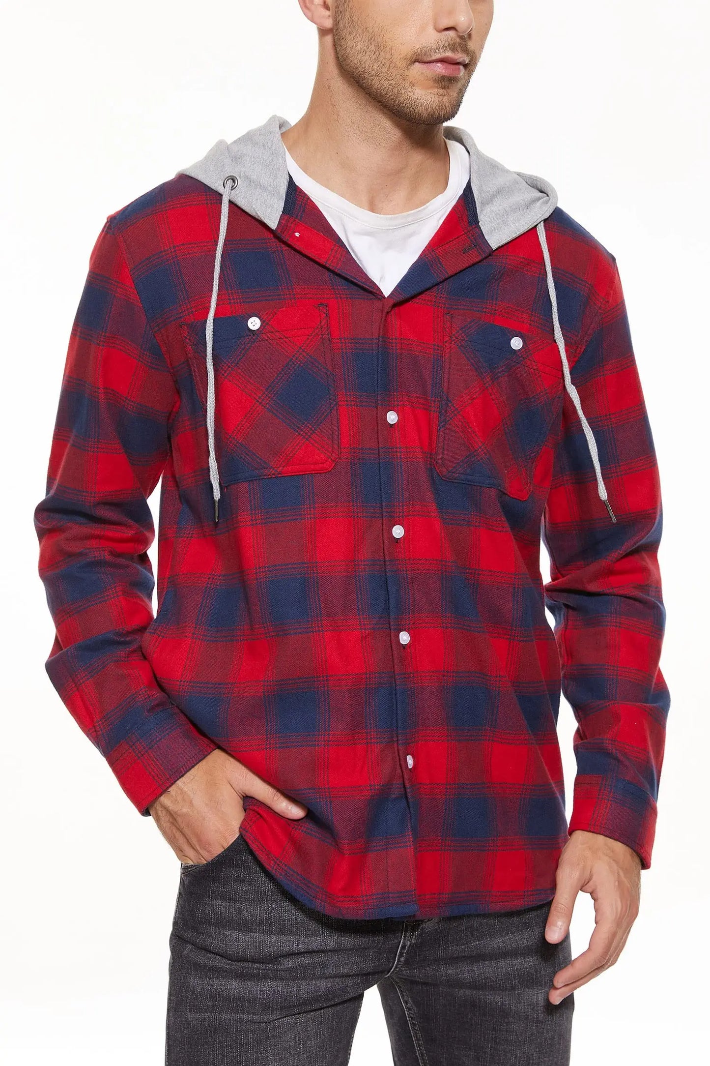 Ethan™ | Lightweight Hooded Flannel