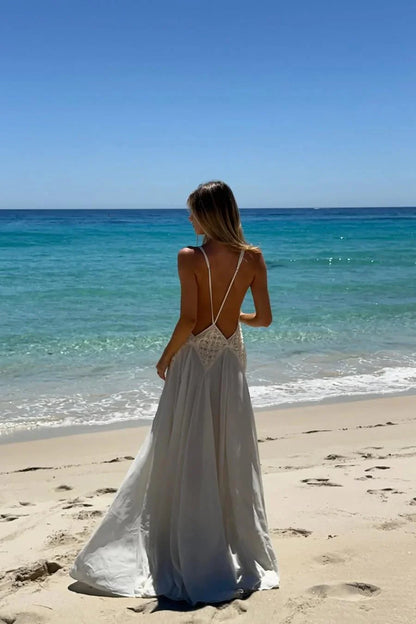 Serena™ | Flowing Plunge Maxi Dress