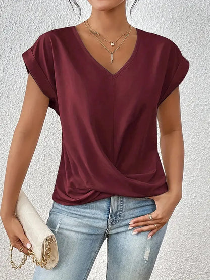 Sofia™ | Draped V-Neck Top