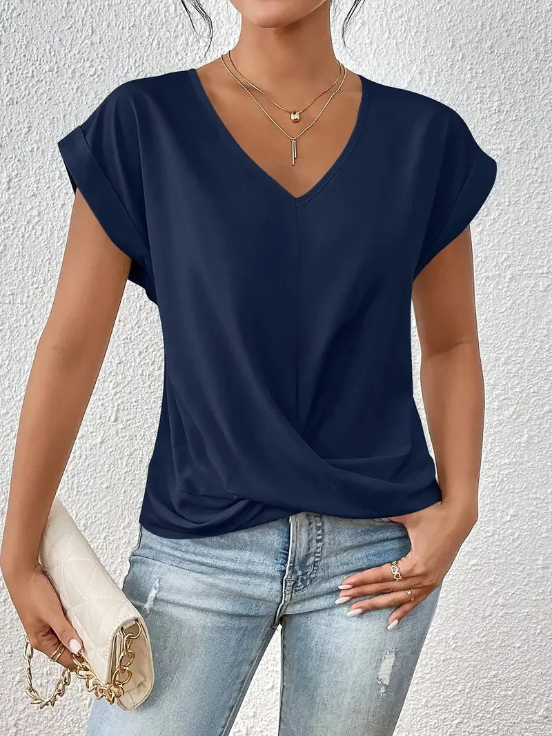 Sofia™ | Draped V-Neck Top