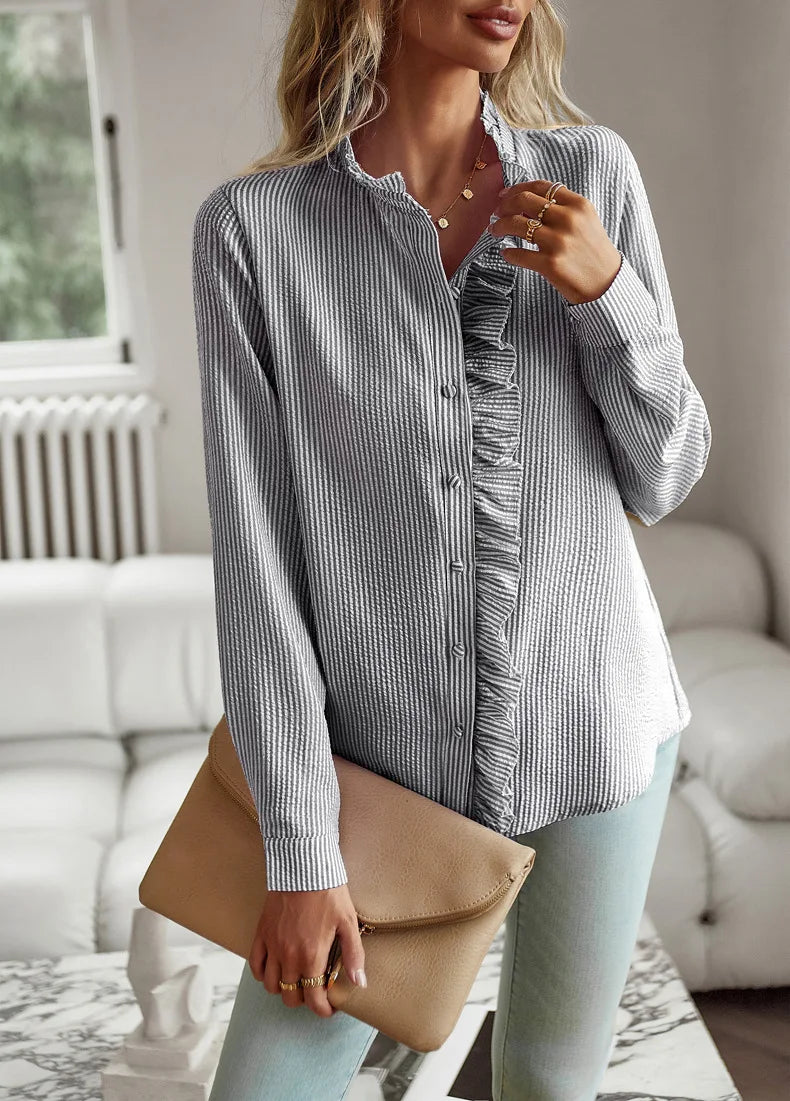 Juliette™ Ruffle Long Sleeve Shirt