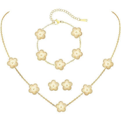 Carol™ | 3-Piece Clover Jewellery Set