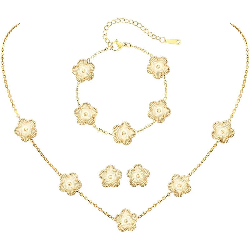 Carol™ | 3-Piece Clover Jewellery Set