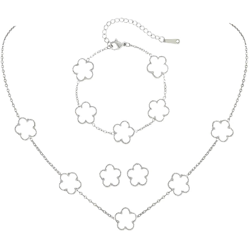 Carol™ | 3-Piece Clover Jewellery Set