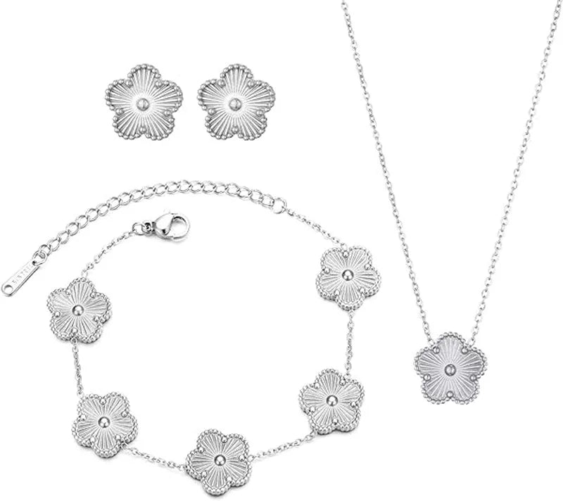 Carol™ | 3-Piece Clover Jewellery Set