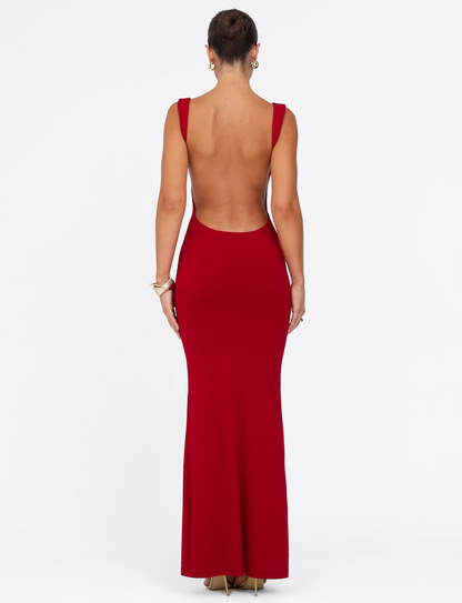 Kiara™ | Backless Sculpt Maxi Dress