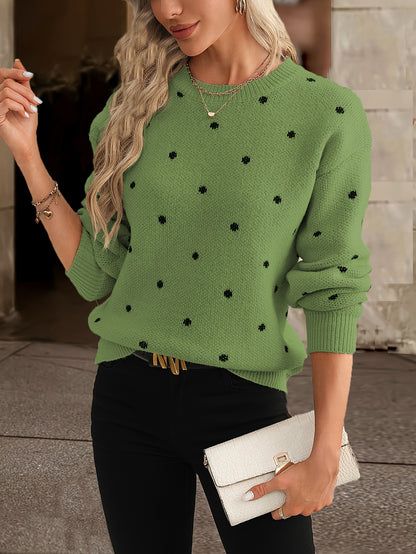 Valeria™ | Polka Dot Knit Sweater